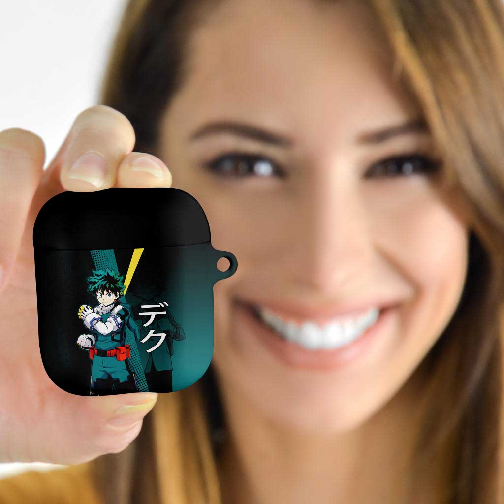 Izuku Midoriya Transformation AirPods Case Japanese Comic Book Style