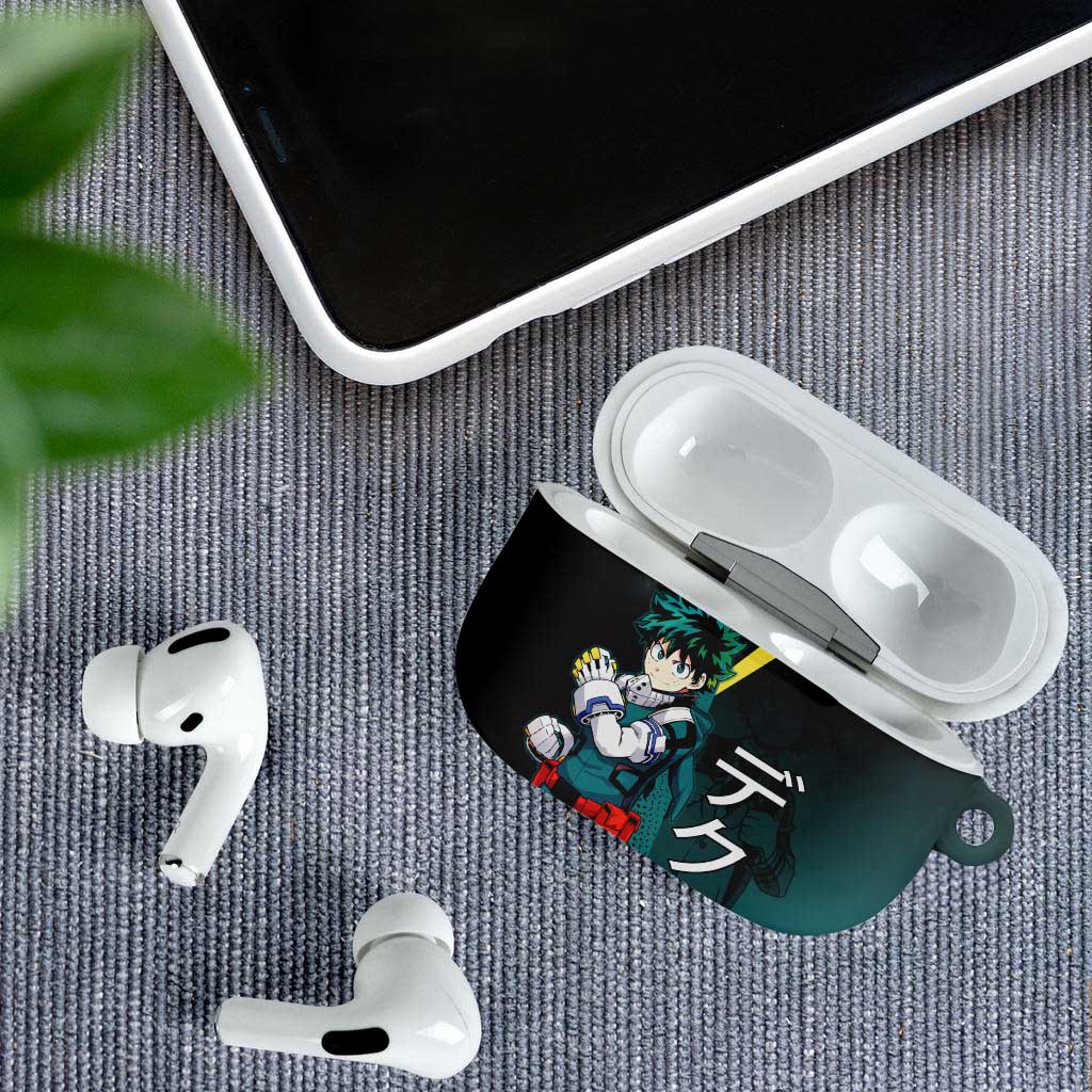 Izuku Midoriya Transformation AirPods Case Japanese Comic Book Style