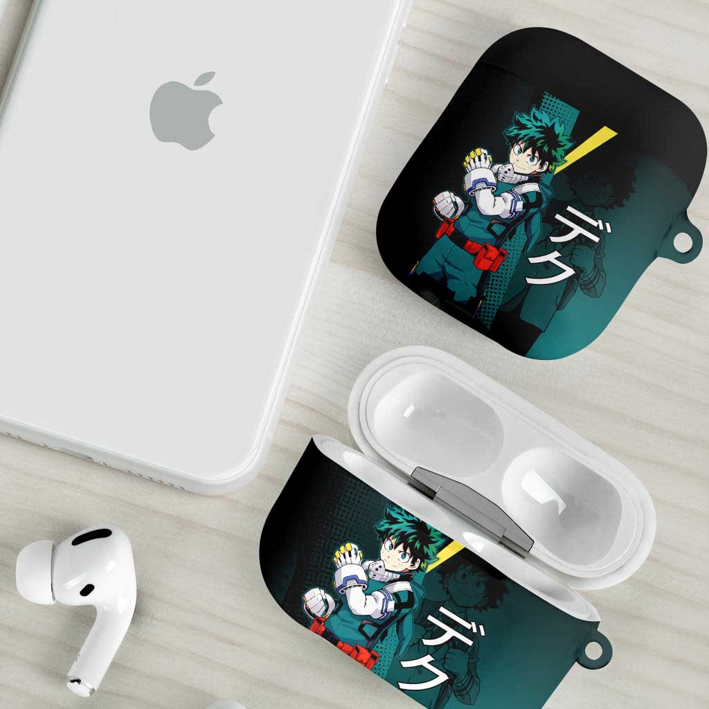 Izuku Midoriya Transformation AirPods Case Japanese Comic Book Style