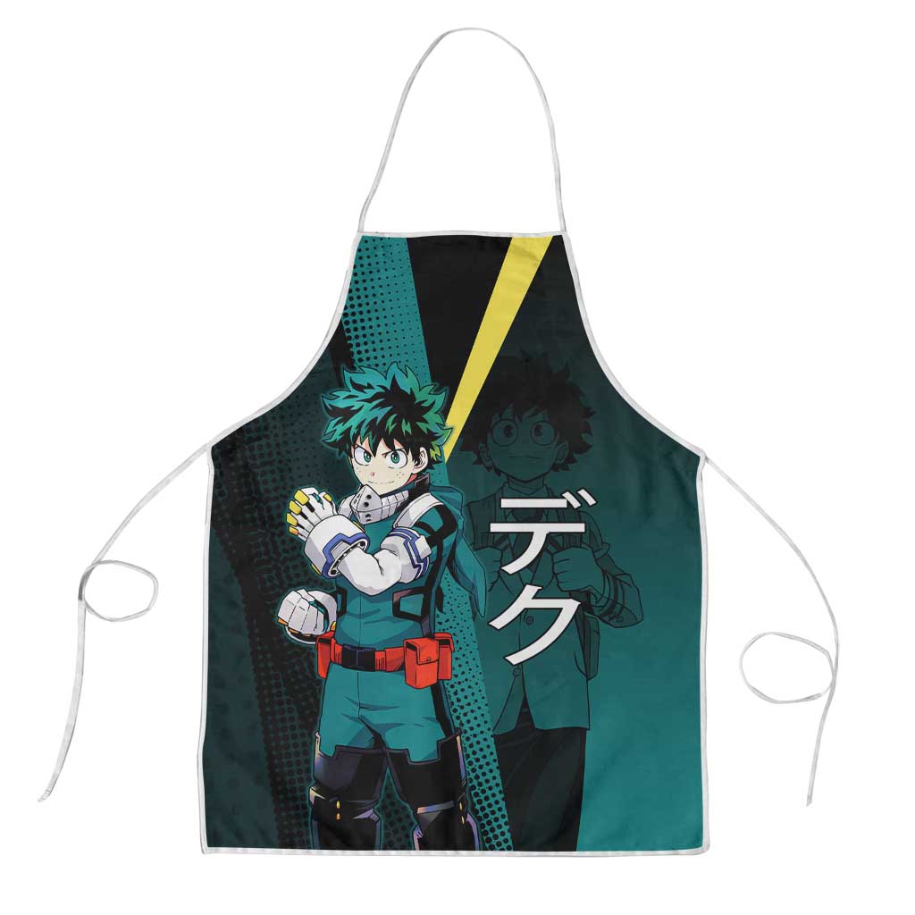 Izuku Midoriya Transformation Apron Japanese Comic Book Style