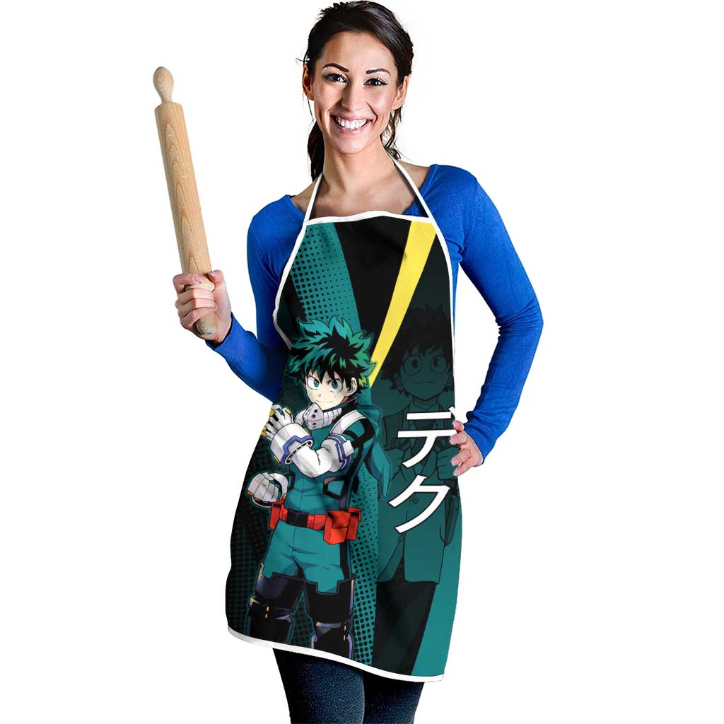 Izuku Midoriya Transformation Apron Japanese Comic Book Style