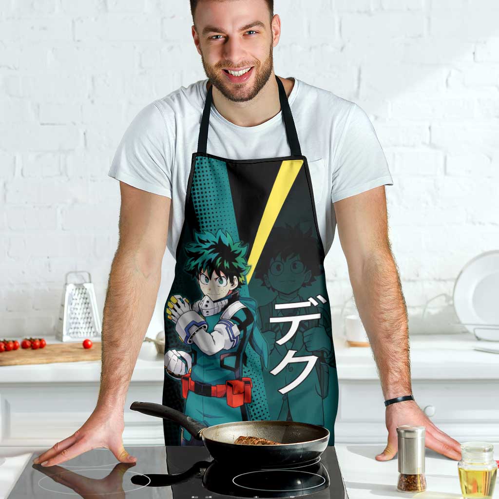 Izuku Midoriya Transformation Apron Japanese Comic Book Style