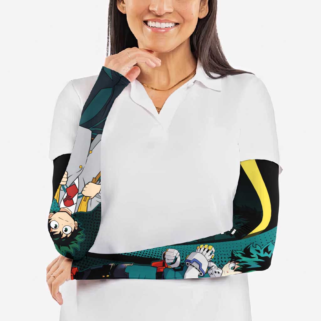 Izuku Midoriya Transformation Arm Sleeves Japanese Comic Book Style