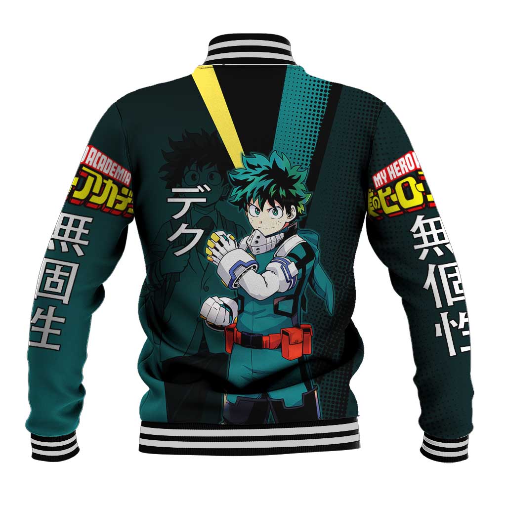 Izuku Midoriya Transformation Baseball Jacket Japanese Comic Book Style