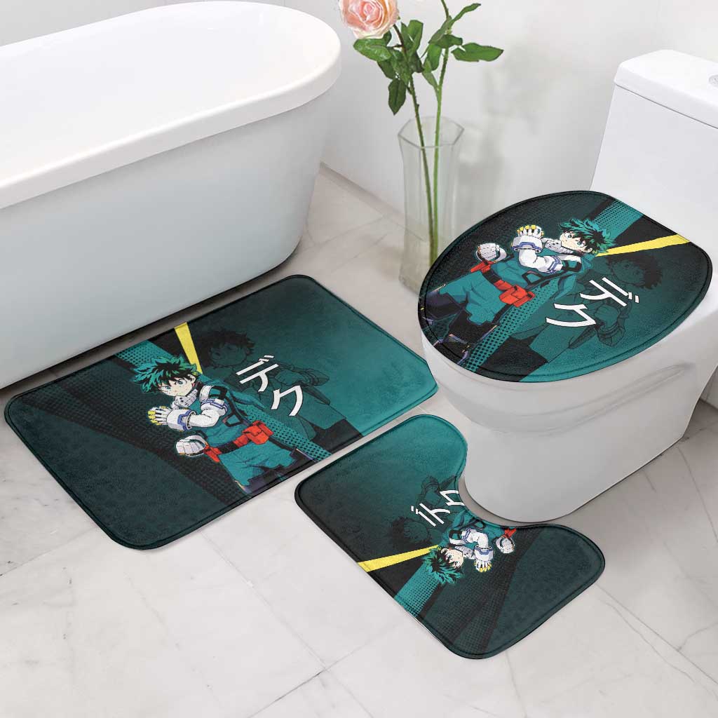 Izuku Midoriya Transformation Bathroom Set Japanese Comic Book Style