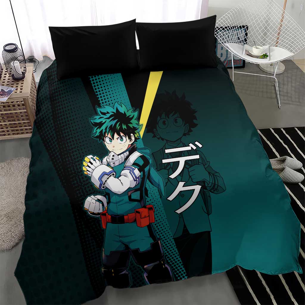 Izuku Midoriya Transformation Bedding Set Japanese Comic Book Style