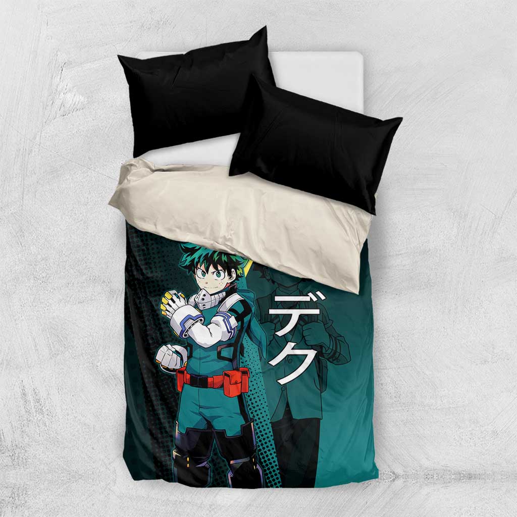 Izuku Midoriya Transformation Bedding Set Japanese Comic Book Style