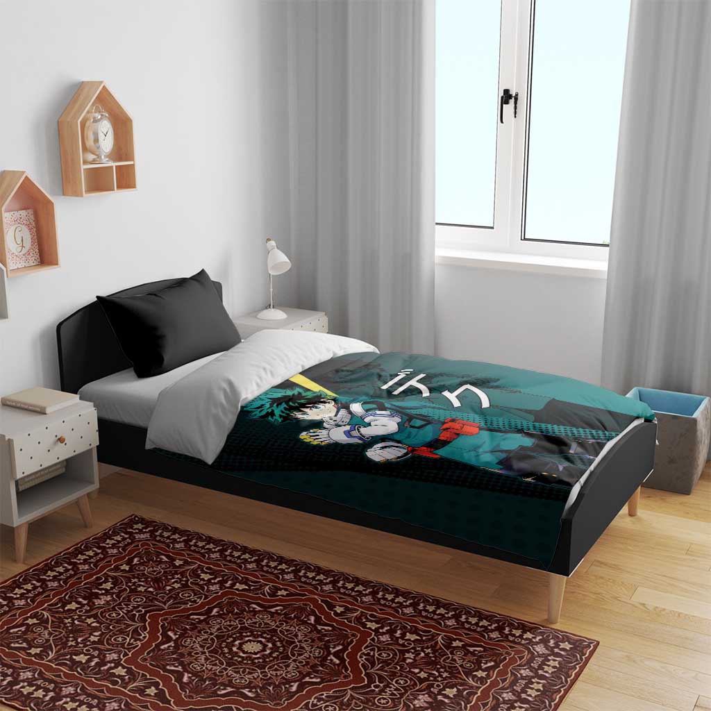 Izuku Midoriya Transformation Bedding Set Japanese Comic Book Style