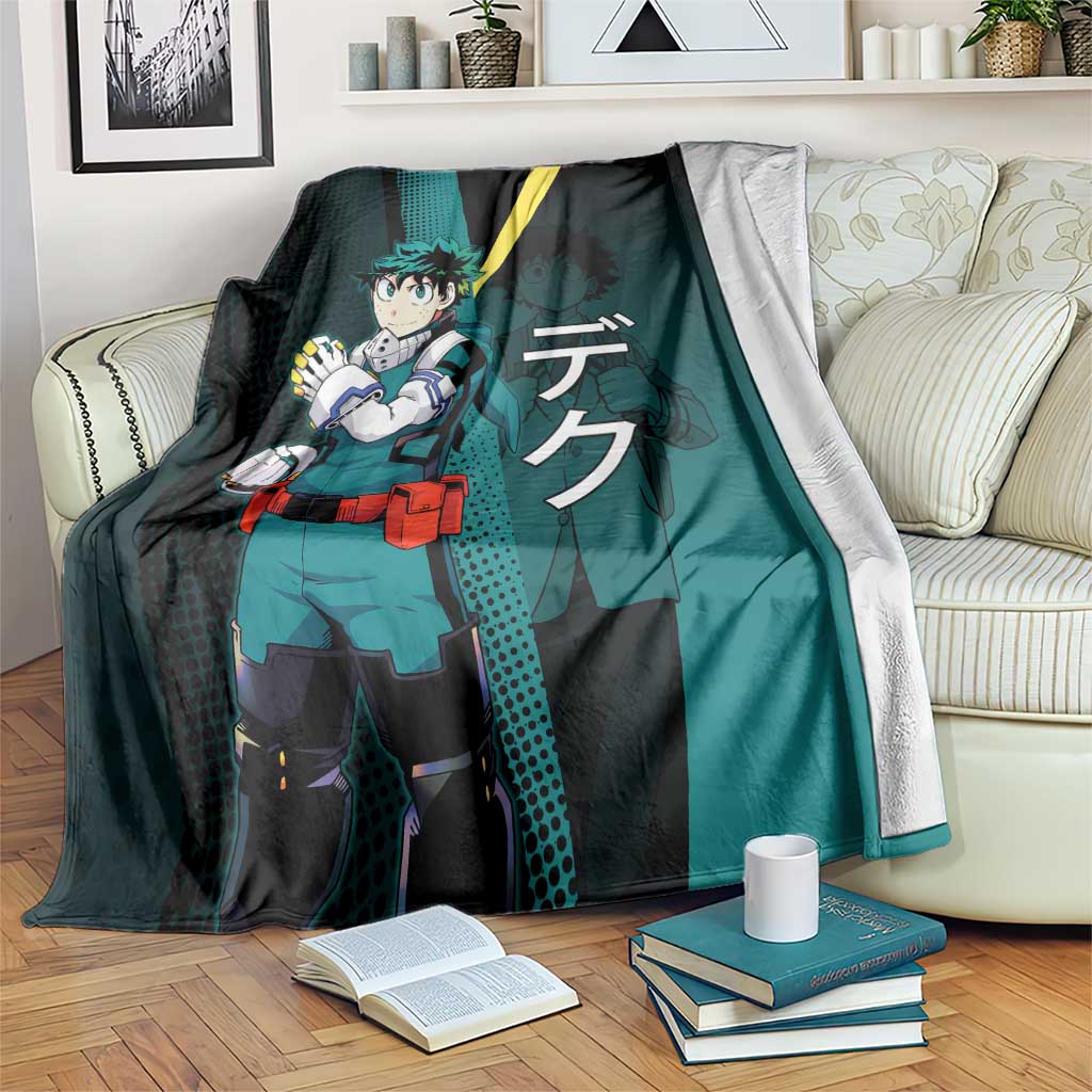 Izuku Midoriya Transformation Blanket Japanese Comic Book Style