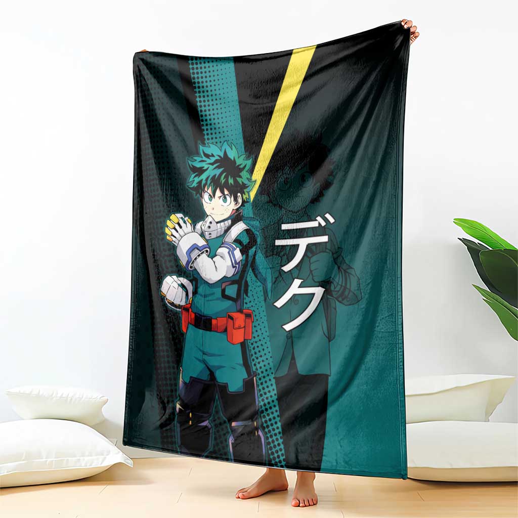 Izuku Midoriya Transformation Blanket Japanese Comic Book Style