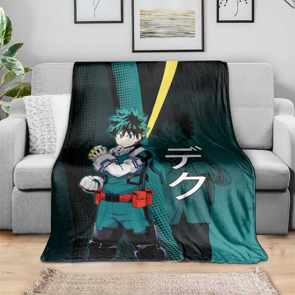 Izuku Midoriya Transformation Blanket Japanese Comic Book Style