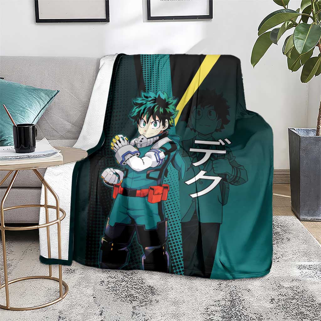 Izuku Midoriya Transformation Blanket Japanese Comic Book Style