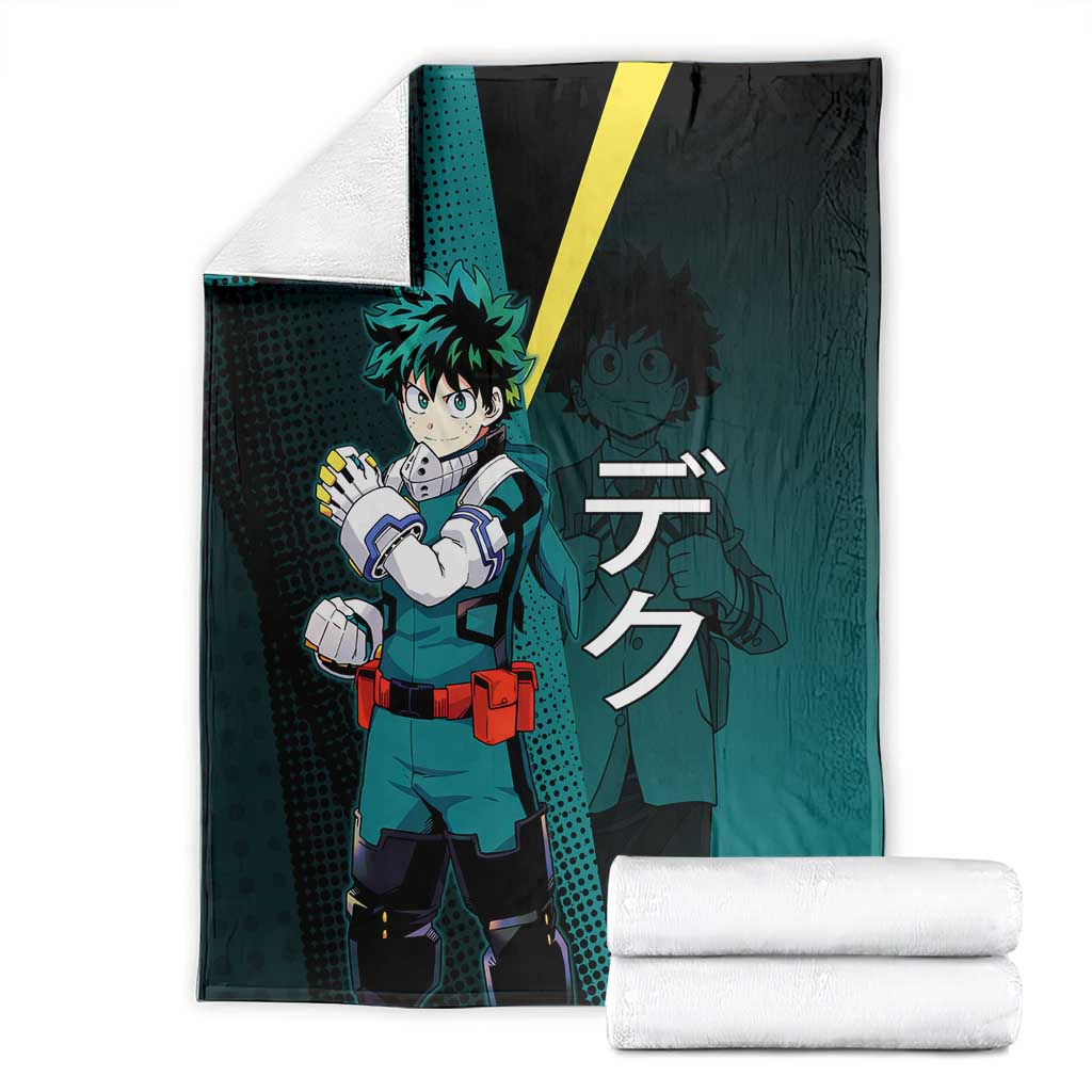 Izuku Midoriya Transformation Blanket Japanese Comic Book Style