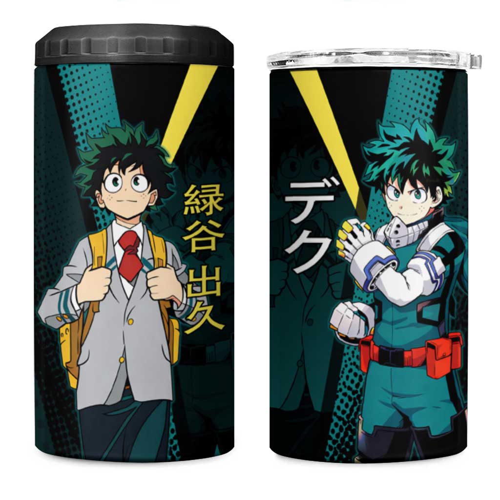Izuku Midoriya Transformation 4 in 1 Can Cooler Tumbler Japanese Comic Book Style