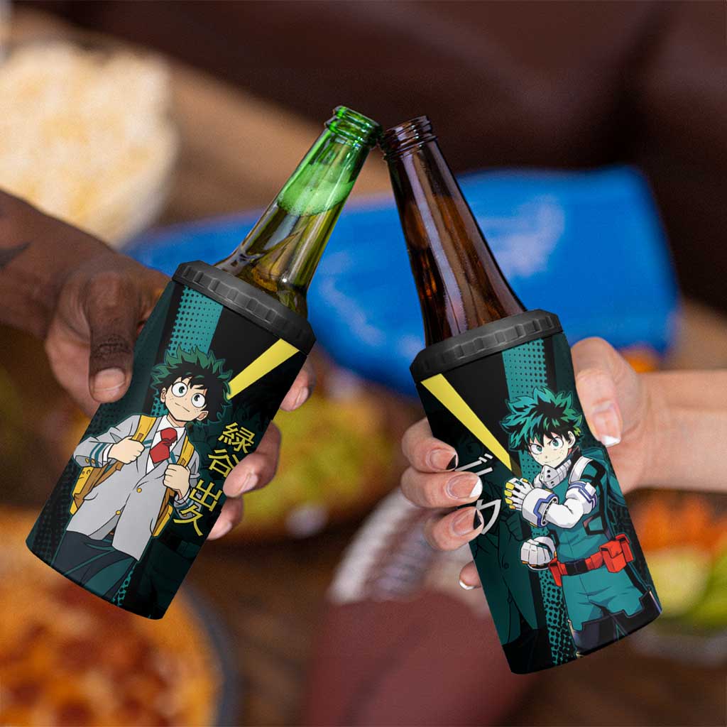 Izuku Midoriya Transformation 4 in 1 Can Cooler Tumbler Japanese Comic Book Style