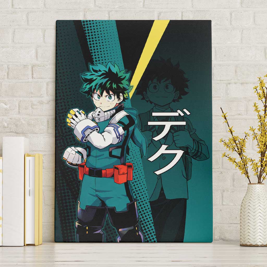 Izuku Midoriya Transformation Canvas Wall Art Japanese Comic Book Style