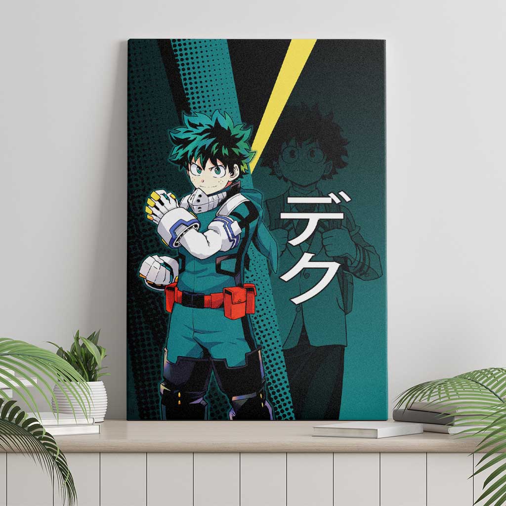 Izuku Midoriya Transformation Canvas Wall Art Japanese Comic Book Style