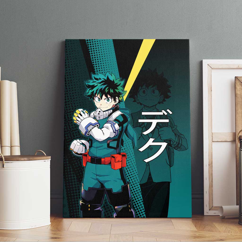 Izuku Midoriya Transformation Canvas Wall Art Japanese Comic Book Style