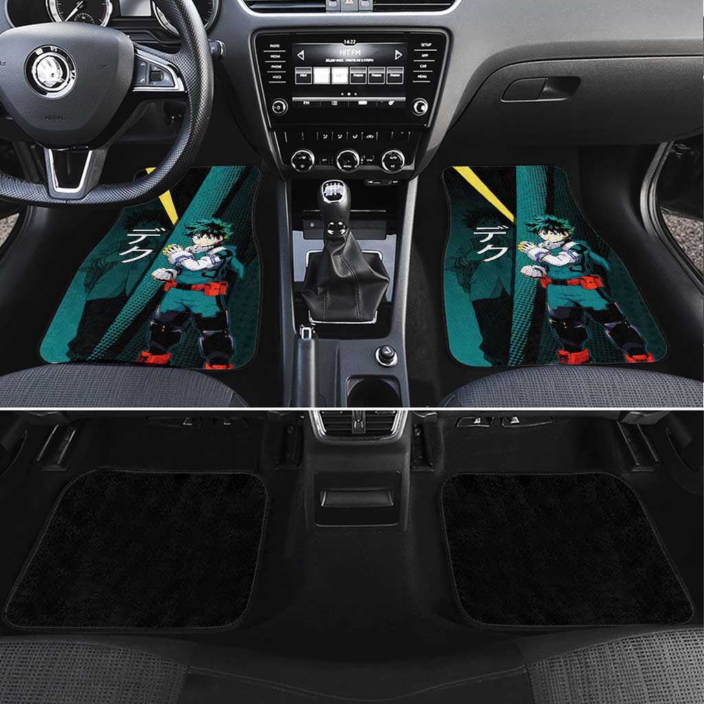 Izuku Midoriya Transformation Car Mats Japanese Comic Book Style
