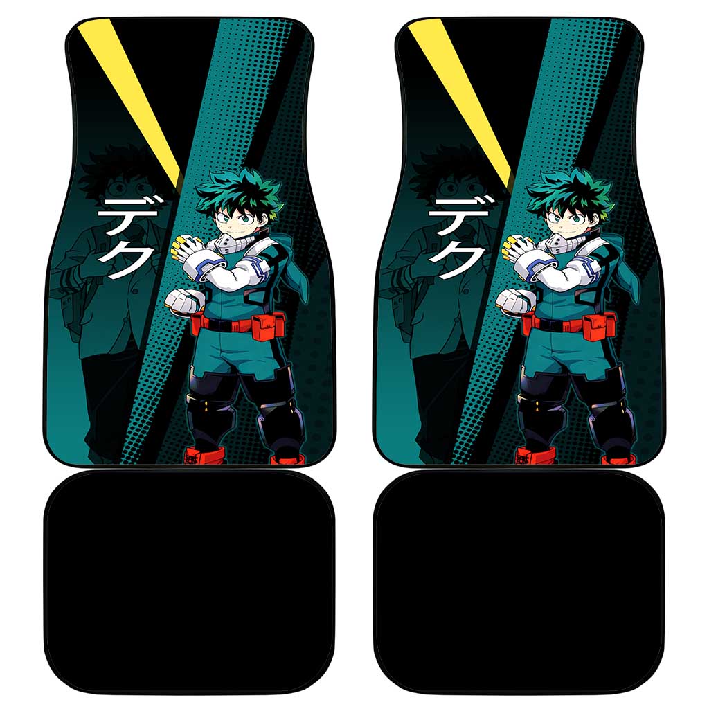 Izuku Midoriya Transformation Car Mats Japanese Comic Book Style