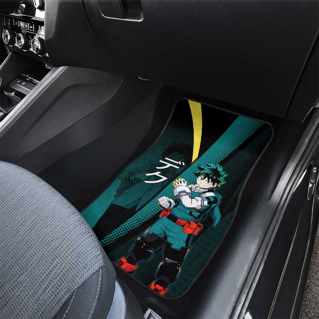 Izuku Midoriya Transformation Car Mats Japanese Comic Book Style