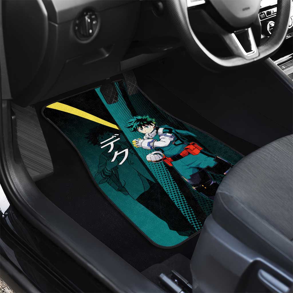 Izuku Midoriya Transformation Car Mats Japanese Comic Book Style