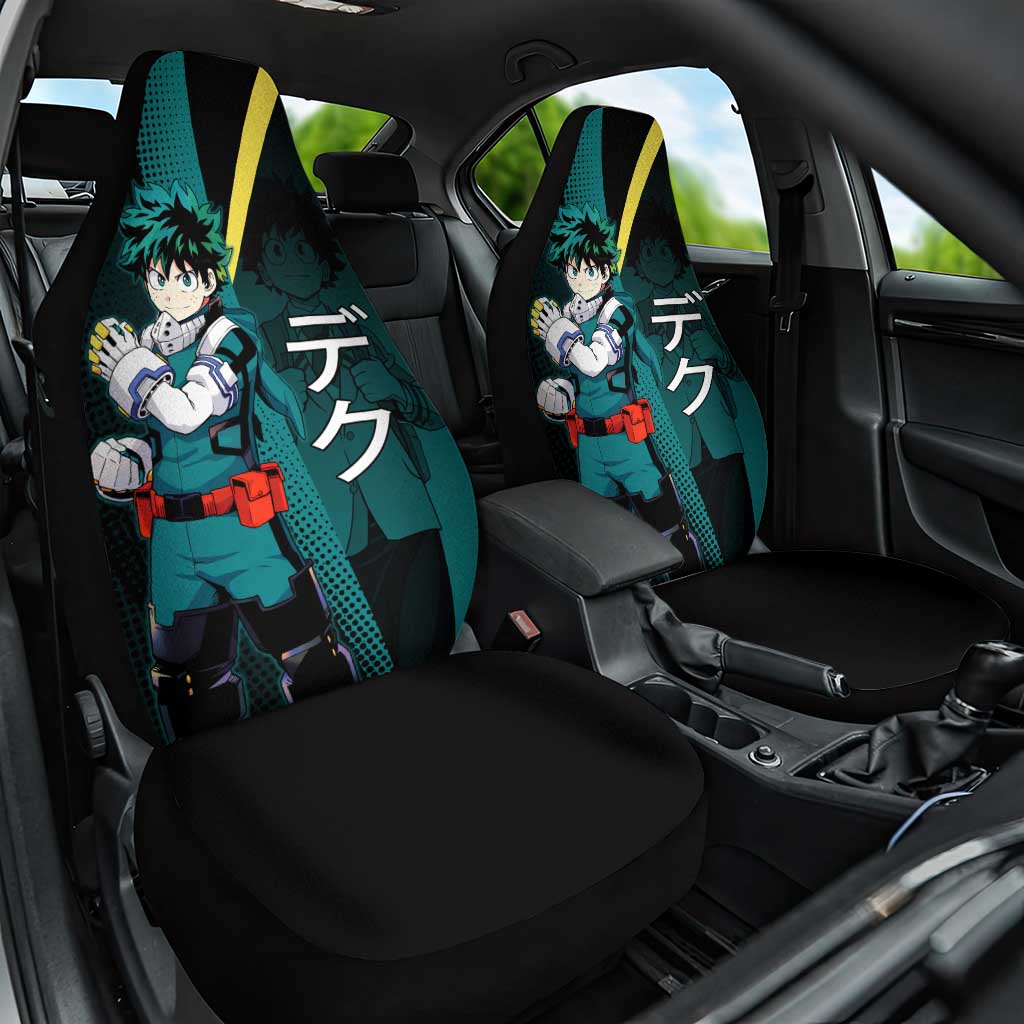Izuku Midoriya Transformation Car Seat Cover Japanese Comic Book Style