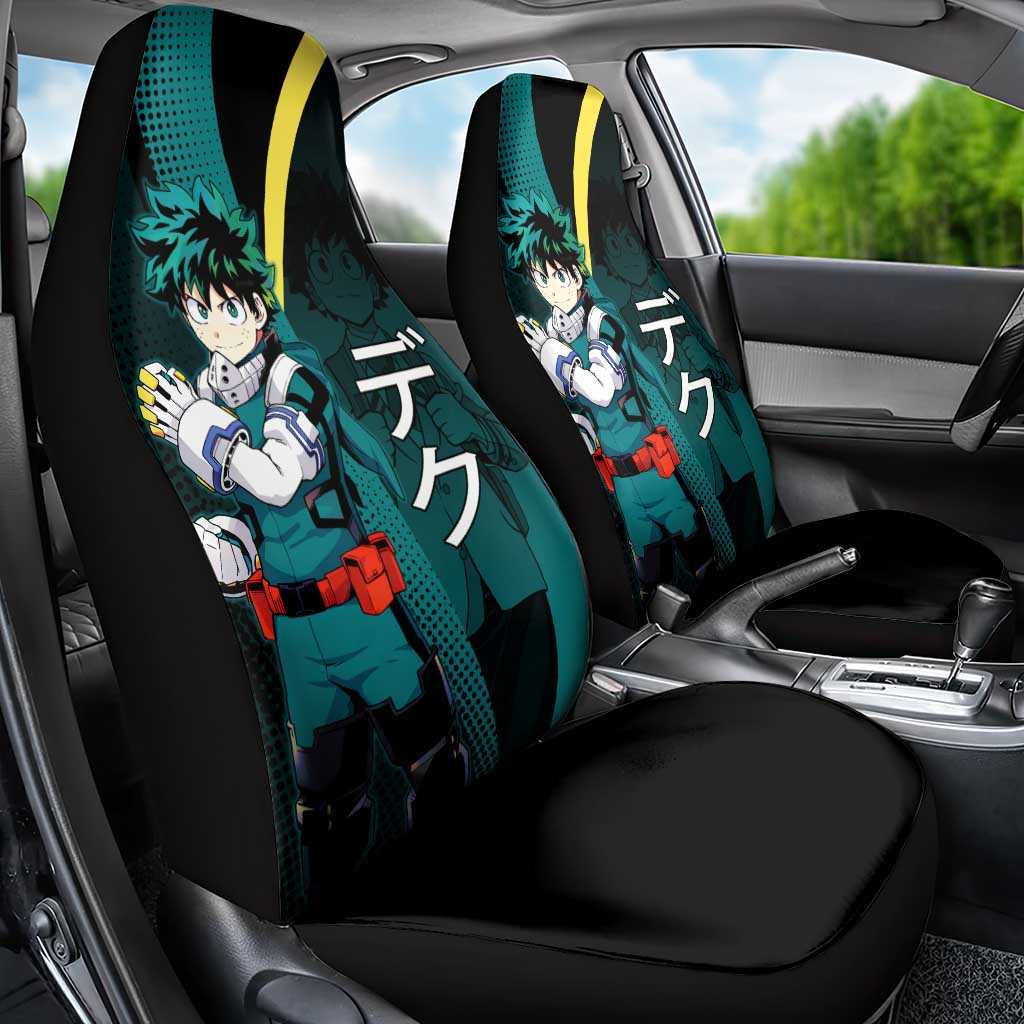 Izuku Midoriya Transformation Car Seat Cover Japanese Comic Book Style