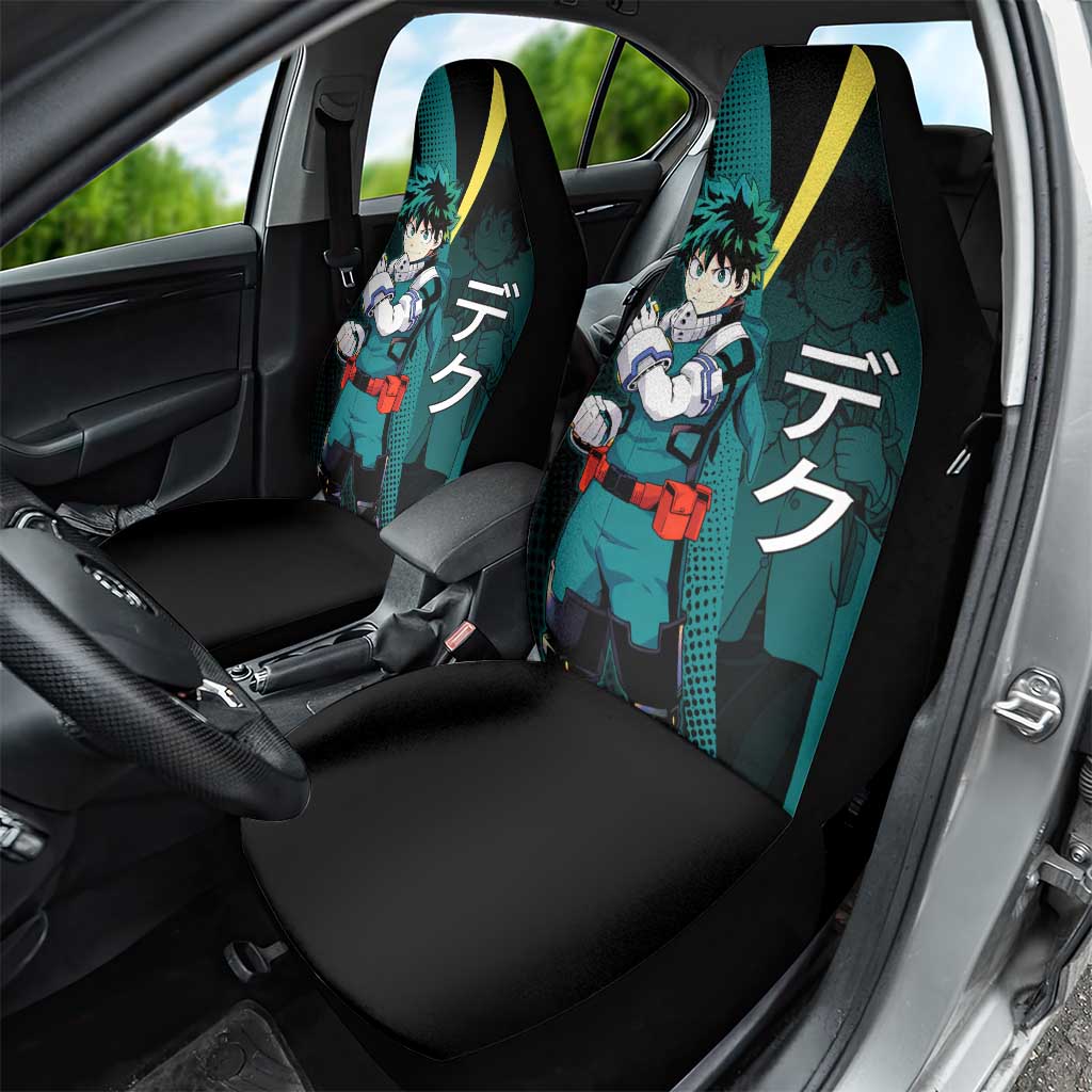 Izuku Midoriya Transformation Car Seat Cover Japanese Comic Book Style