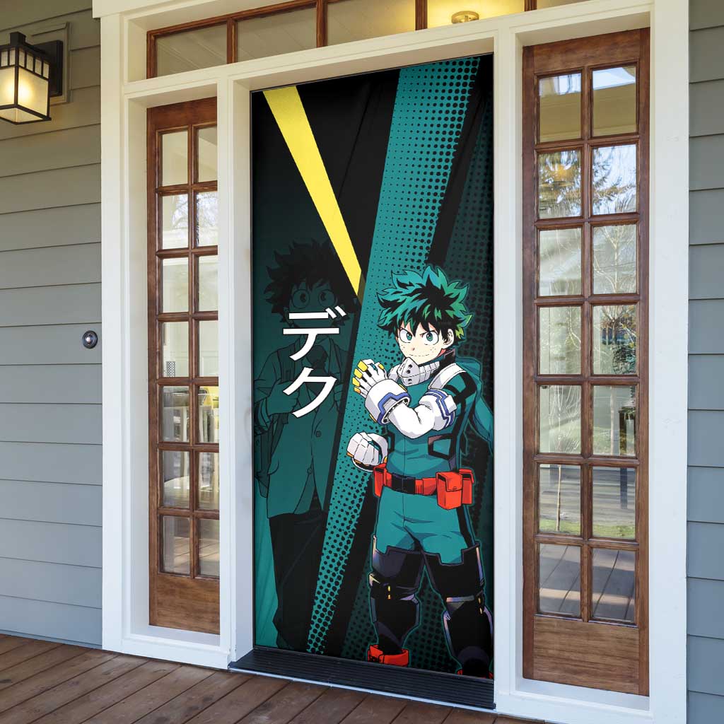 Izuku Midoriya Transformation Door Cover Japanese Comic Book Style