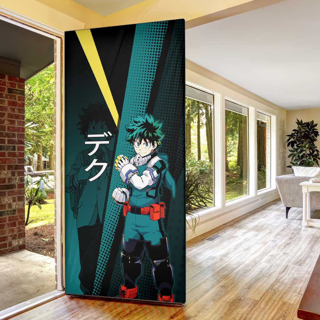 Izuku Midoriya Transformation Door Cover Japanese Comic Book Style