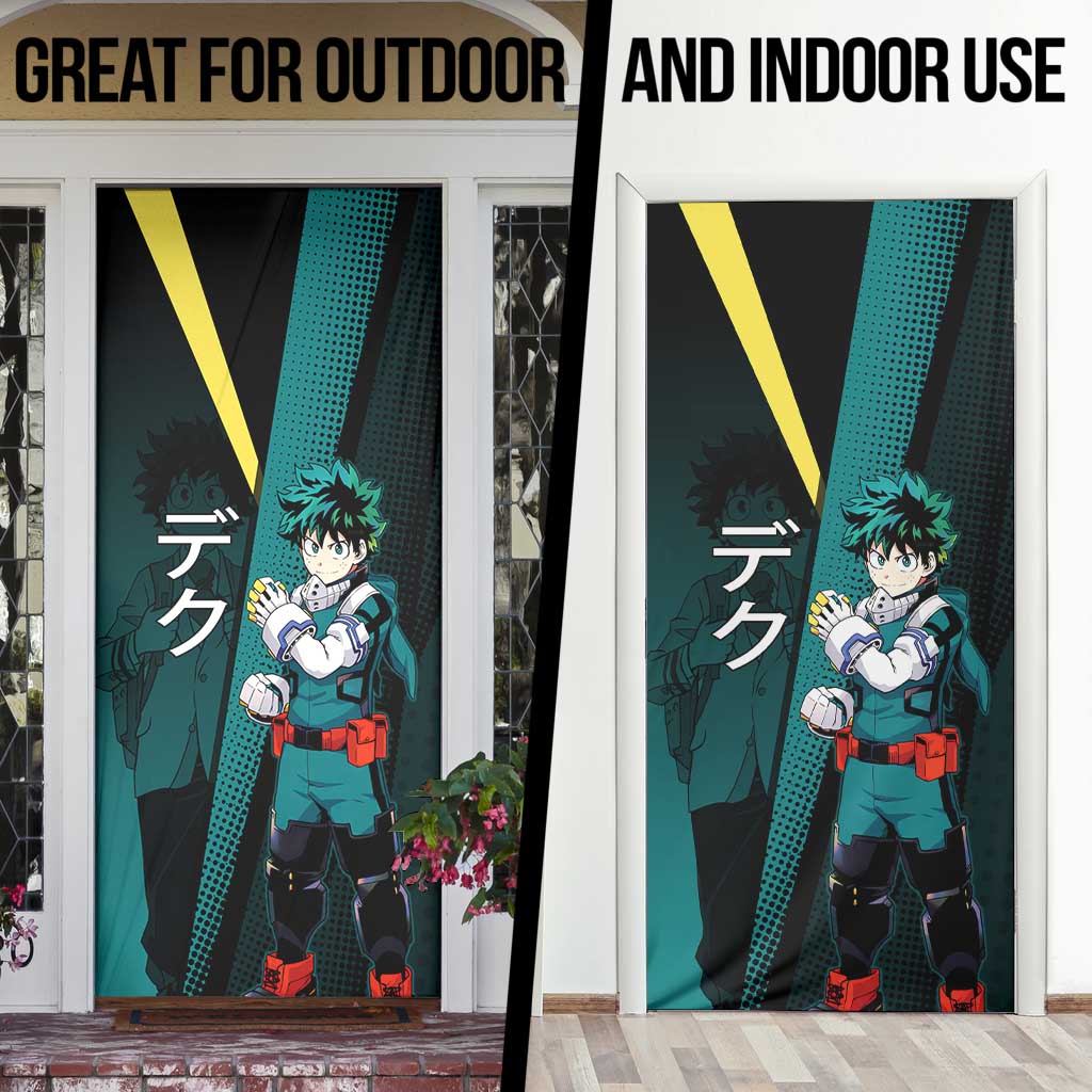 Izuku Midoriya Transformation Door Cover Japanese Comic Book Style