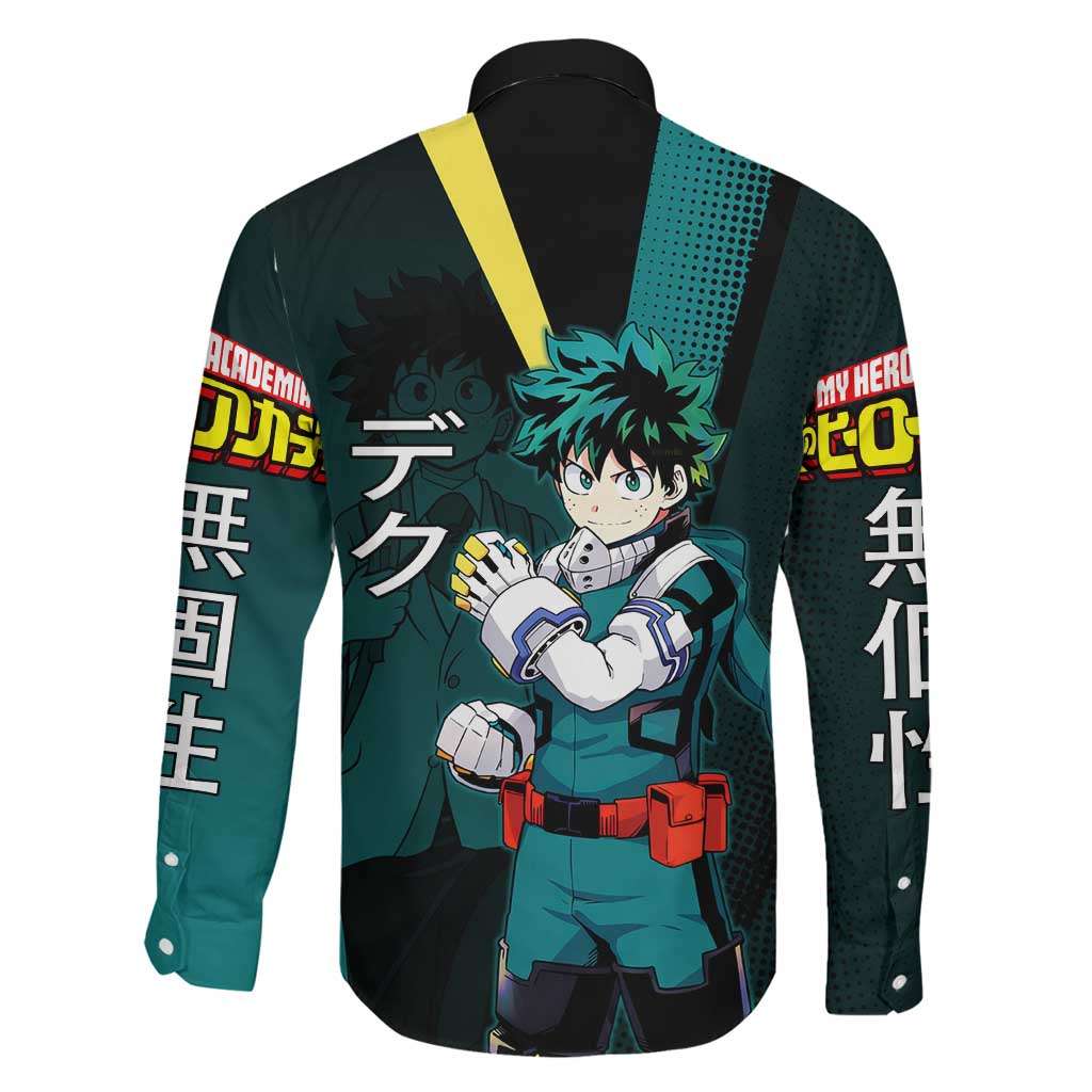 Izuku Midoriya Transformation Family Matching Off Shoulder Short Dress and Hawaiian Shirt Japanese Comic Book Style