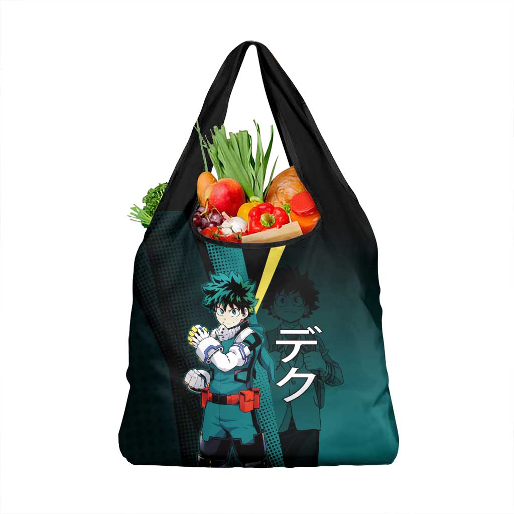 Izuku Midoriya Transformation Grocery Bag Japanese Comic Book Style