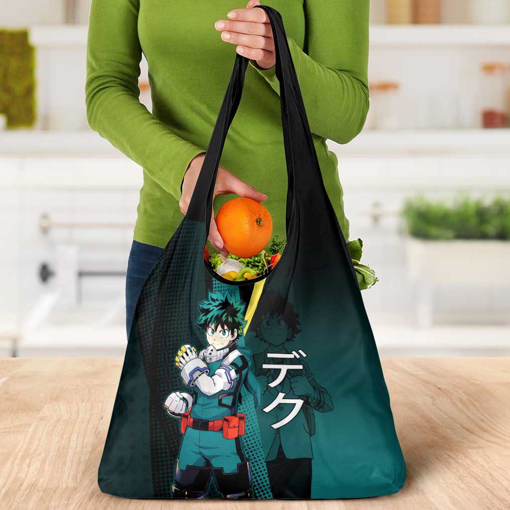 Izuku Midoriya Transformation Grocery Bag Japanese Comic Book Style