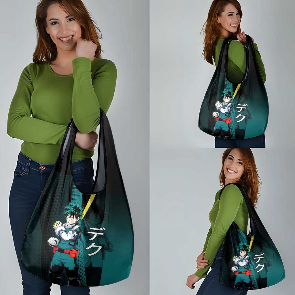 Izuku Midoriya Transformation Grocery Bag Japanese Comic Book Style