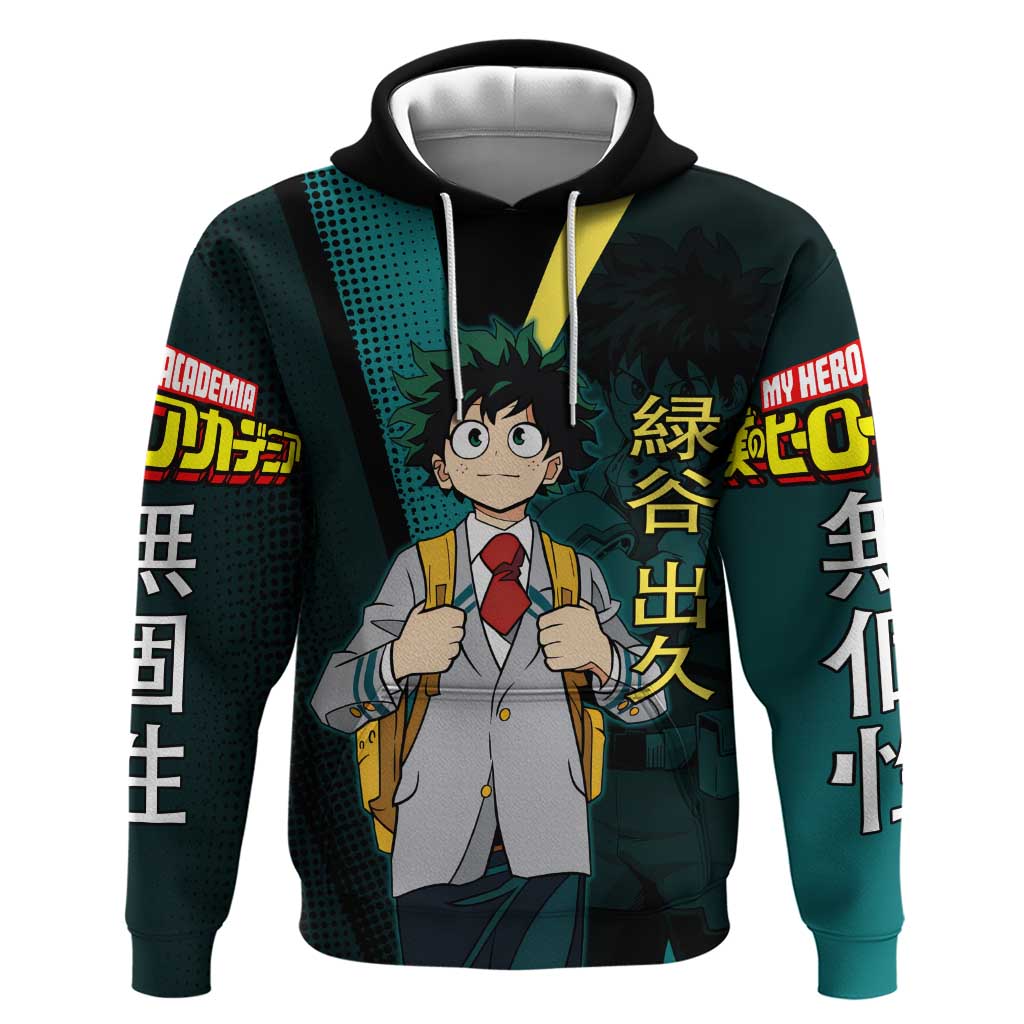 Izuku Midoriya Transformation Hoodie Japanese Comic Book Style