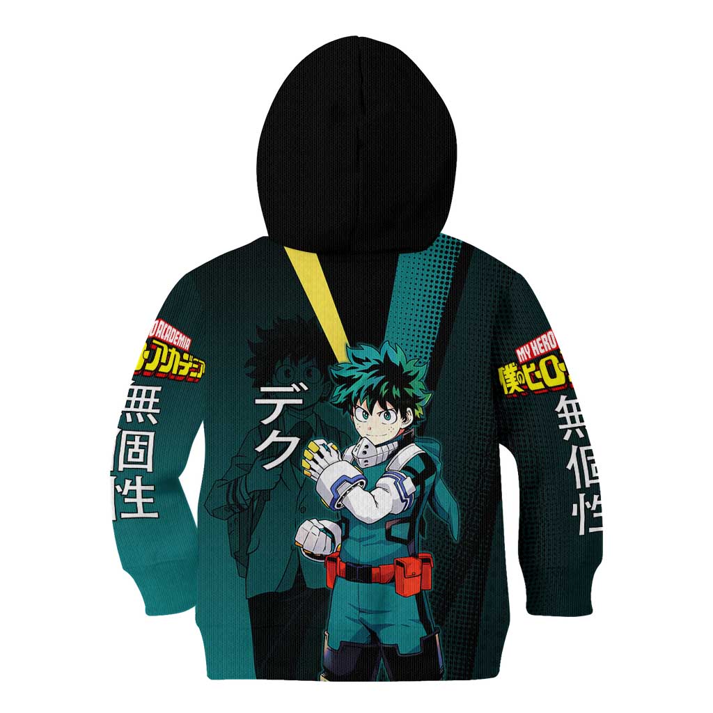 Izuku Midoriya Transformation Kid Hoodie Japanese Comic Book Style