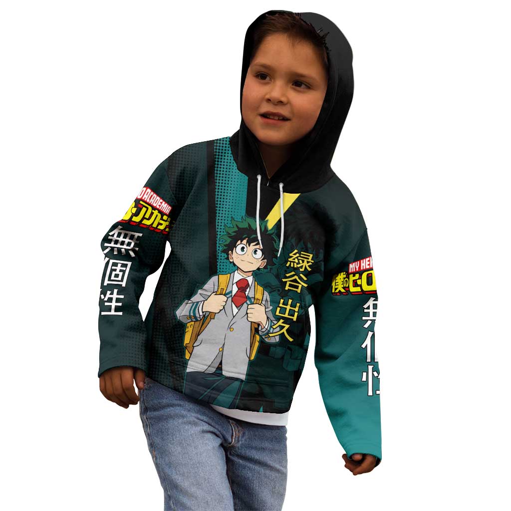 Izuku Midoriya Transformation Kid Hoodie Japanese Comic Book Style