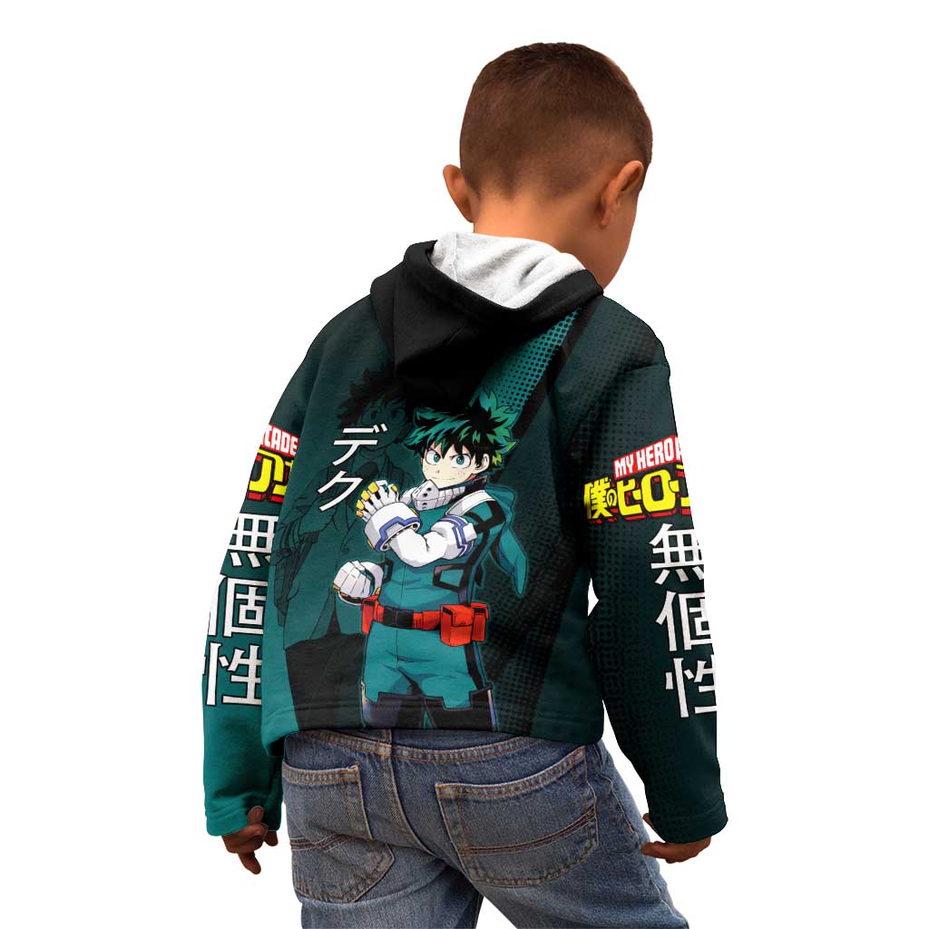 Izuku Midoriya Transformation Kid Hoodie Japanese Comic Book Style