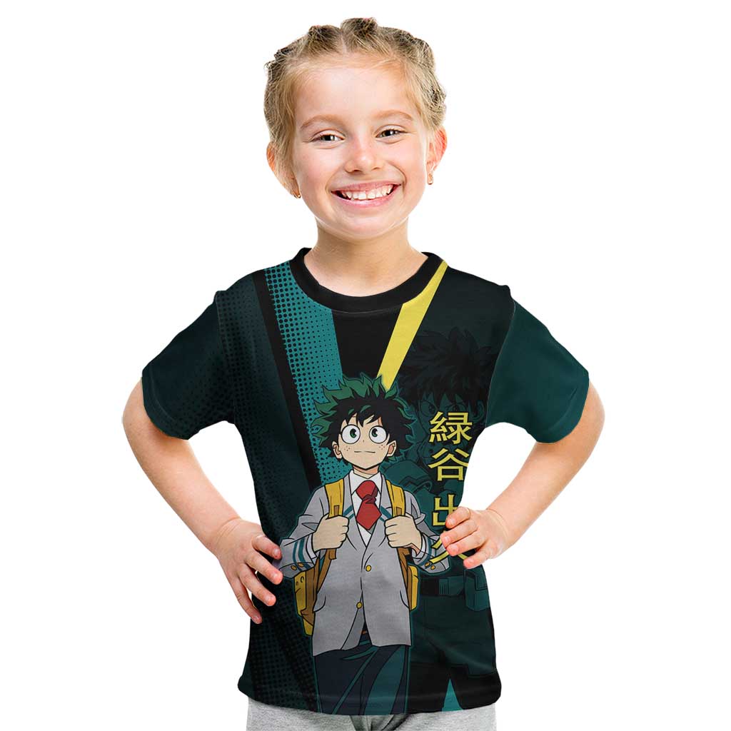 Izuku Midoriya Transformation Kid T Shirt Japanese Comic Book Style