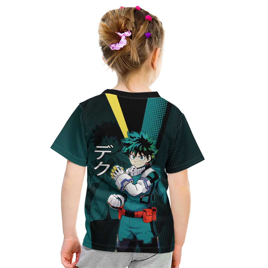 Izuku Midoriya Transformation Kid T Shirt Japanese Comic Book Style