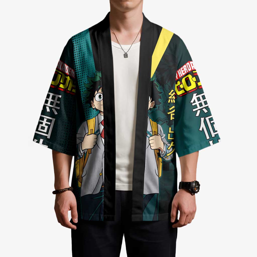 Izuku Midoriya Transformation Kimono Japanese Comic Book Style