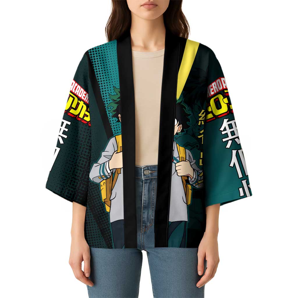 Izuku Midoriya Transformation Kimono Japanese Comic Book Style