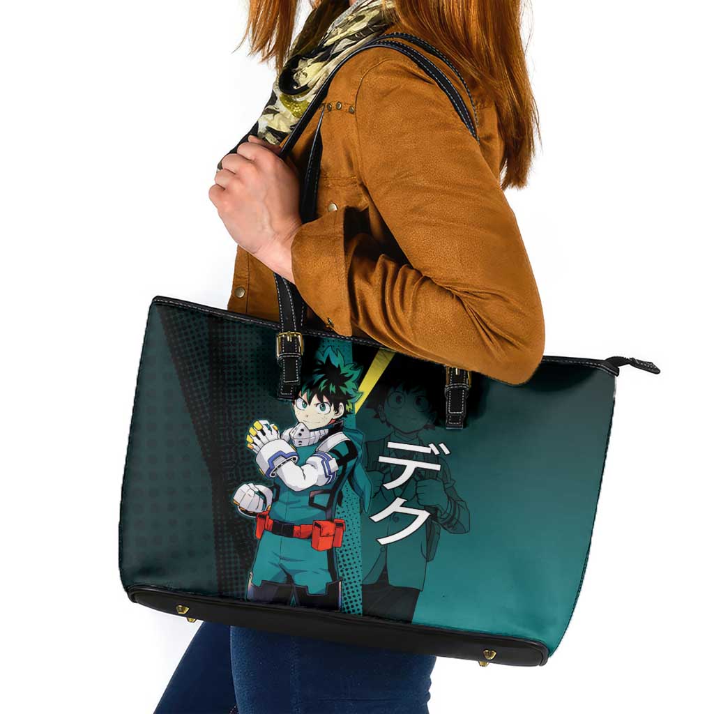 Izuku Midoriya Transformation Leather Tote Bag Japanese Comic Book Style