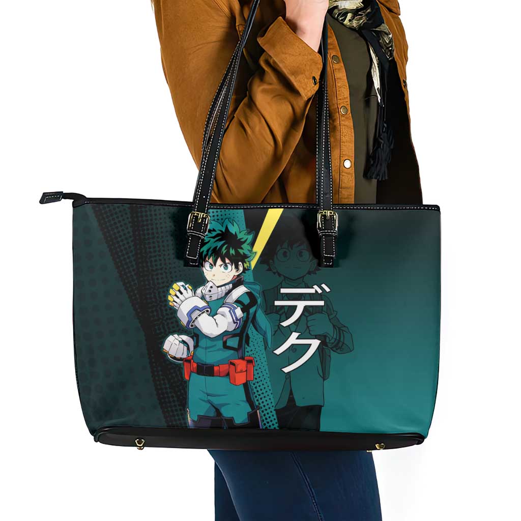 Izuku Midoriya Transformation Leather Tote Bag Japanese Comic Book Style