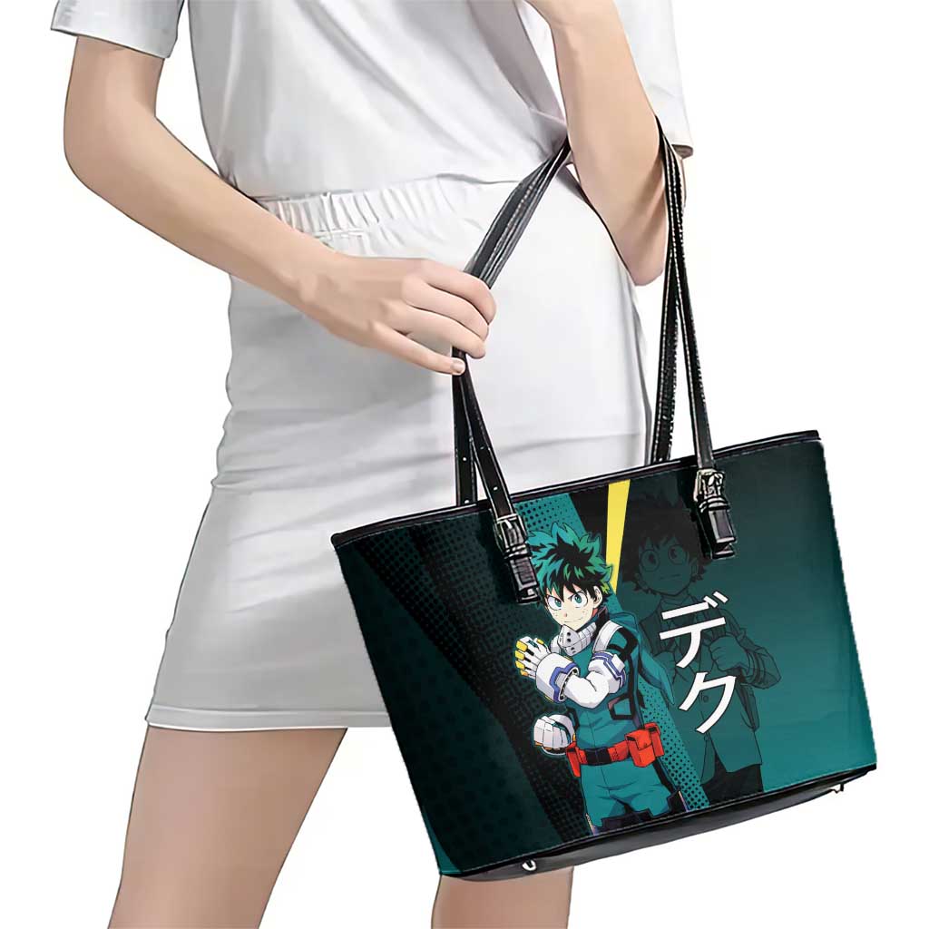 Izuku Midoriya Transformation Leather Tote Bag Japanese Comic Book Style