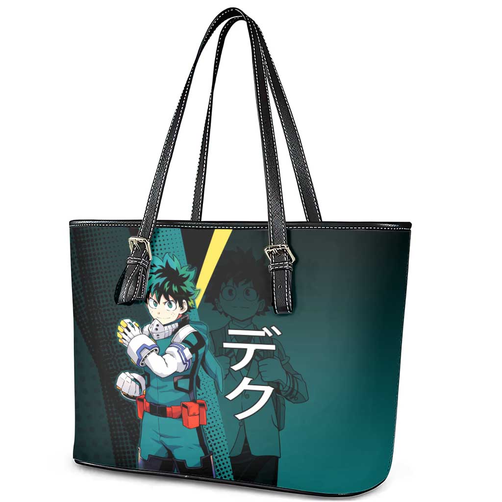 Izuku Midoriya Transformation Leather Tote Bag Japanese Comic Book Style