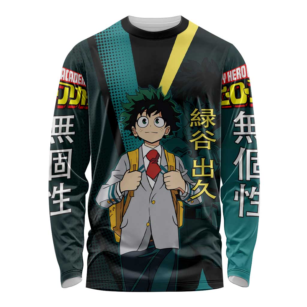 Izuku Midoriya Transformation Long Sleeve Shirt Japanese Comic Book Style