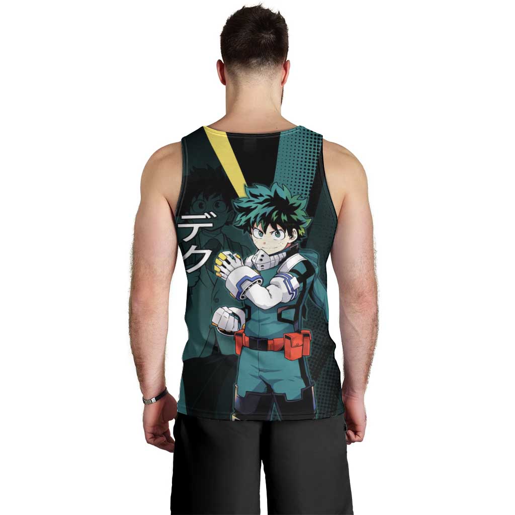Izuku Midoriya Transformation Men Tank Top Japanese Comic Book Style